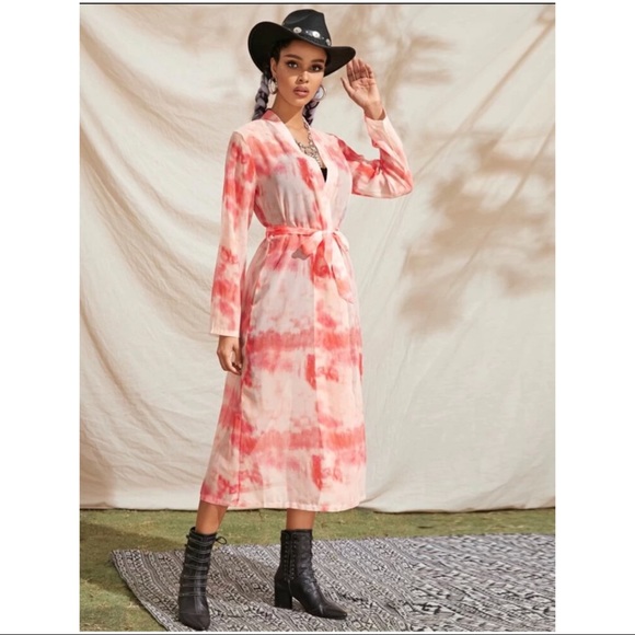 SHEIN Other - Tiedye long sleeve longline kimono